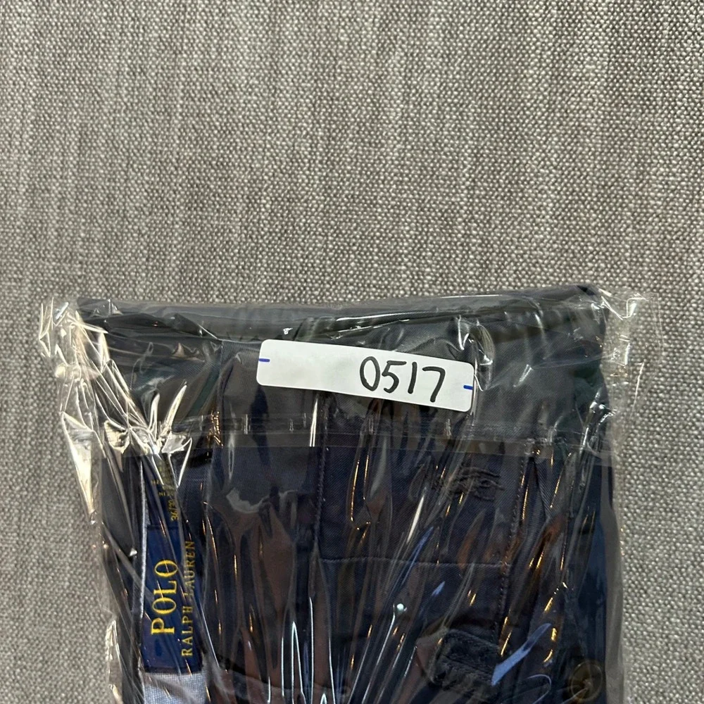 Polo Ralph Lauren Chino Pants Mens 36x30 Navy Blue Stretch Straight Fit Trousers